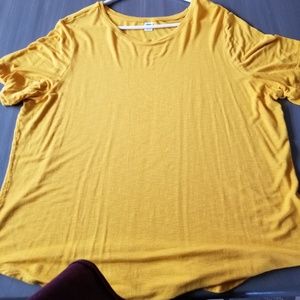 Old Navy Luxe Yellow Tshirt XXL CURRENT SEASON